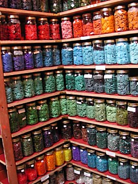 [jars of colored tiles]
