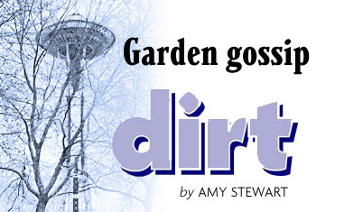 Heading: DIRT Garden Gossip, photo of Seattle Space Needle