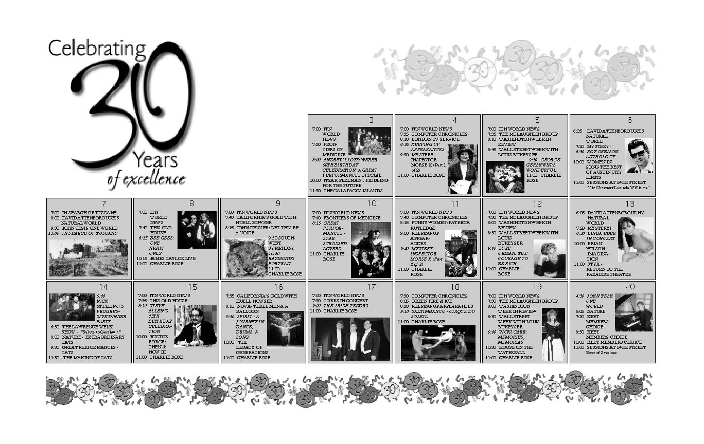 KEET TV 13 Schedule for March 1999