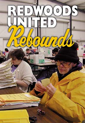 Redwoods United rebounds: [photo of workers]