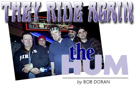 Heading: The Hum, by Bob Doran, They Ride Again, photo of New Riders of the Purple Sage