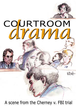 Courtroom drama: A scene from the Cherney v. FBI trial