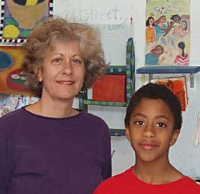 photo of Joy Dellas and her son Demetri