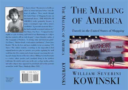 book cover, "The Malling of America," with photo of author and Bayshore Mall