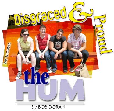 HEADING Disgraced and Proud, photo fo The Shondes, The Hum by BOB DORAN, 