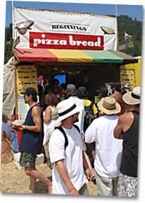 photo of Beginnings' pizza bread booth