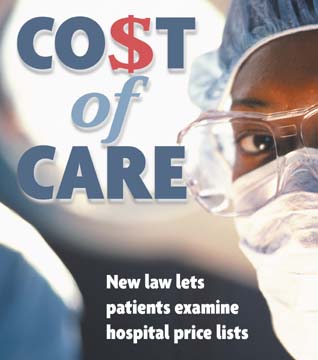 COST OF CARE: New law lets patients examine hospital price lists [photo of doctor in surgery]