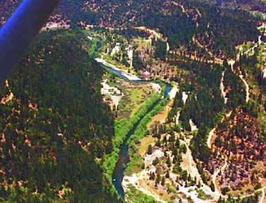 Aerial view of river showing landscape