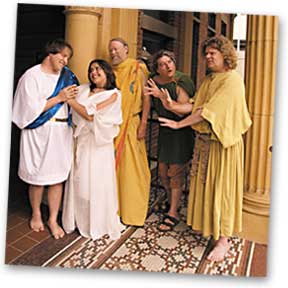 photo of cast of "A Funny Thing Happened on the Way to the Forum"