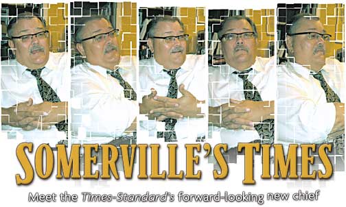 Heading: Somerville's Times, Meet the Times-Standards forward-looking new chief, photos of Rich Somerville