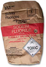 photo of bag of sodium fluoride