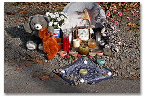 Photo of The altar to 16-year-old Christopher Arrion Burgess