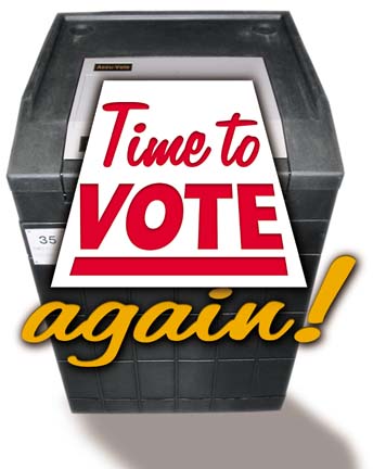 voting machine collage