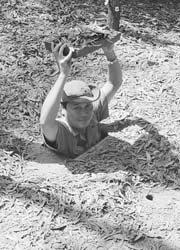 [photo of person in tunnel]