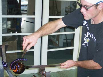 photo glass blowing demo