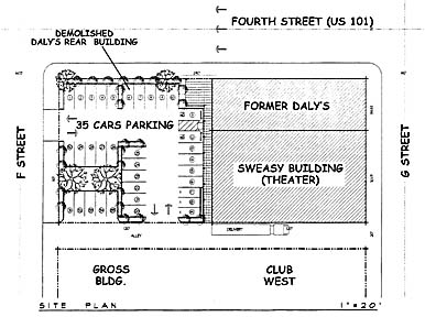 [architectural drawing of Daly's complex proposed redesign]