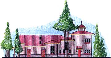 architectural rendering of the new zoo barn
