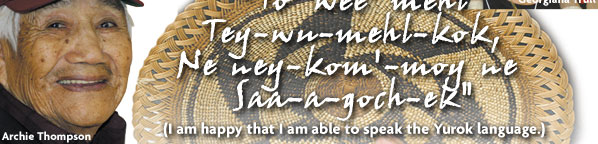 Photos of Archie Thompson, Aileen Figueroa, Jimmie James and Georgiana Trull COURTESY YUROK ELDER WISDOM PRESERVATION PROJECT 