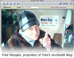 photo of Fred Mangels, proprietor of Fred's Humboldt Blog