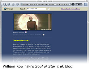William Kowinski's Soul of Star Trek blog.