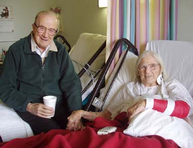 [Photo of the Clarks in their nursing home room]
