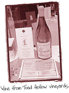 photo of Wine from Toad Hollow vineyards.