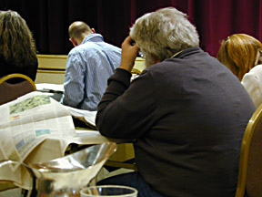 photo of California Newspaper Publisher Association's annual Better Newspaper Contest judging sessions