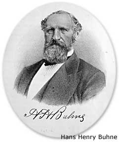 Engraving of Hans Henry Buhne (pronounced "Boone" or "Booner")