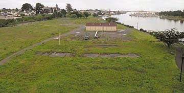 [vacant property, bay and Eureka in background]