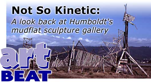 Heading: Art Beat, Not so kinetic: A look back at Humboldt's mudflat sculpture gallery, photo of dragon sculpture