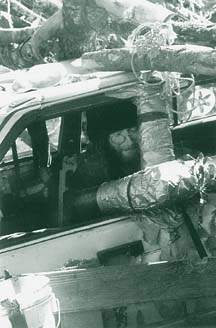 [photo of man locked in car]