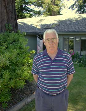 Ray Flynn in front of his Cutten home