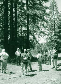 [photo of group in forest]