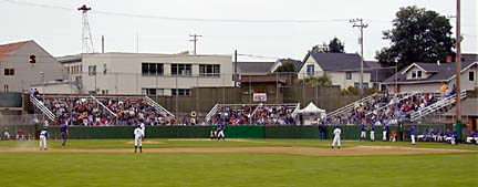 view of ball field from centerfield