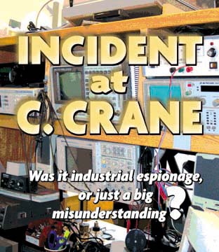 Incident at C. Crane: Was it industrial espionage, or just a big misunderstanding? [photo of radio equipment on shelves]