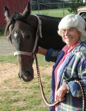 [photo of Charlotte Robertson and horse]
