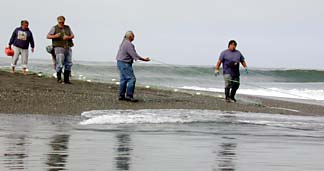 Photo of spit fishermen
