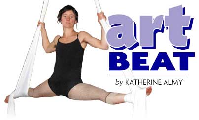Heading: ArtBeat, photo of Rumblepeg gymnast, by KATHERINE ALMY