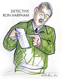Sketch of Detective Ron Harpham