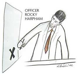 Sketch of Officer Rocky Harpham