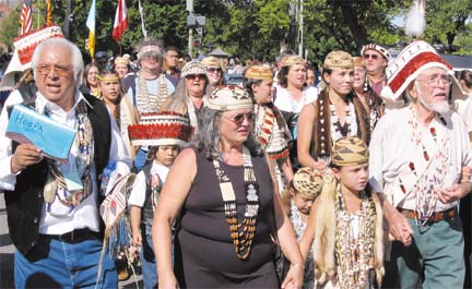 [Group of Hupa, some in regalia]