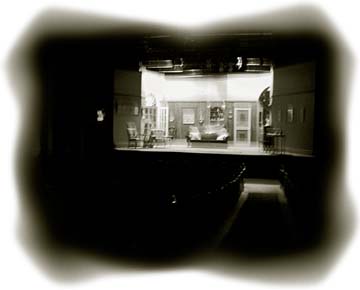 view of lit stage of Ferndale Repertory Theater
