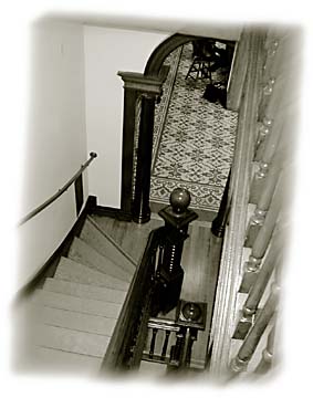 View from above stairwell of Morris Graves Museum