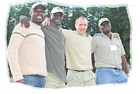 photo of Johnson Mhlanga, Renias Mhlongo, Alex van den Heever and J.J. Minye.