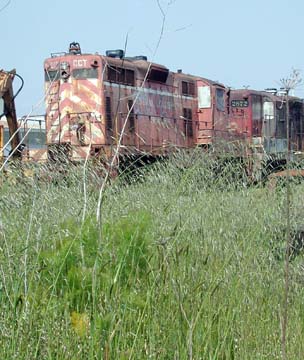 [old train cars on Balloon Track property]