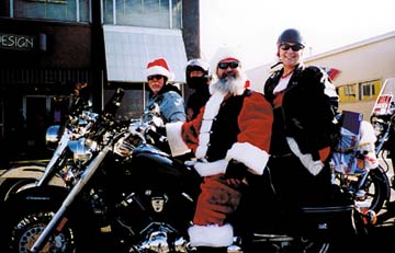[Santa on motorcycle]
