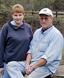 Doug Jager and daughter Sally Friedley, seated