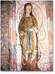photo of statue of Santa Lucia in church