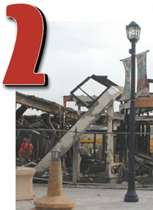 photo of burned out Bayfront development