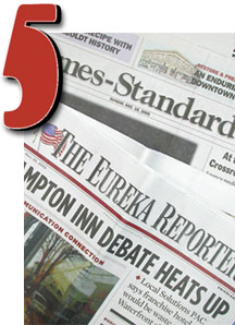 photo of Times-Standard and Eureka Reporter newspapers